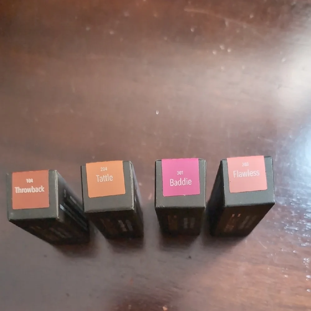 Color Street Lipstick Collection - Throwback, Tattle, Baddie, Flawless - NWT